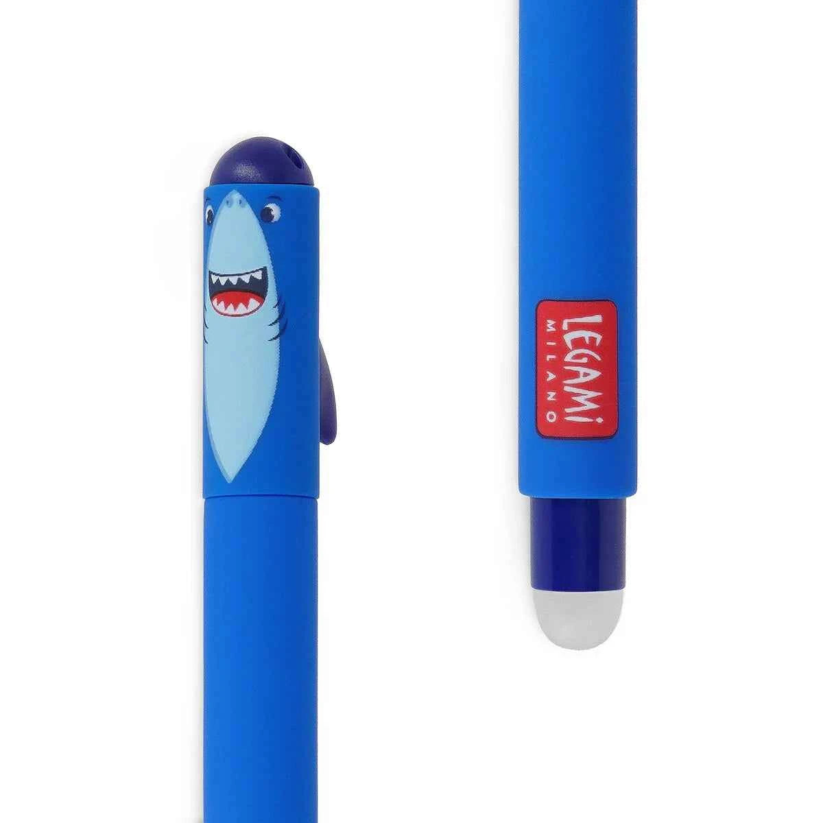 Legami | "Shark Attack" Shark Erasable Gel Pen - Erasable Pen