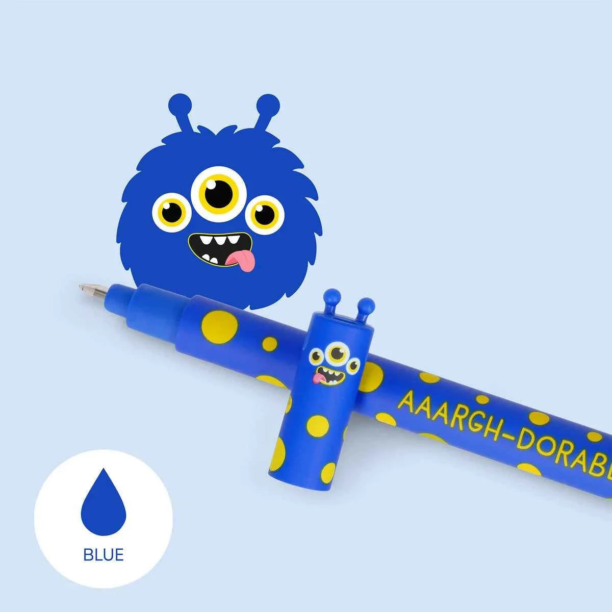 Legami | "Aaargh-dorable!" Monster Erasable Gel Pen - Erasable Pen