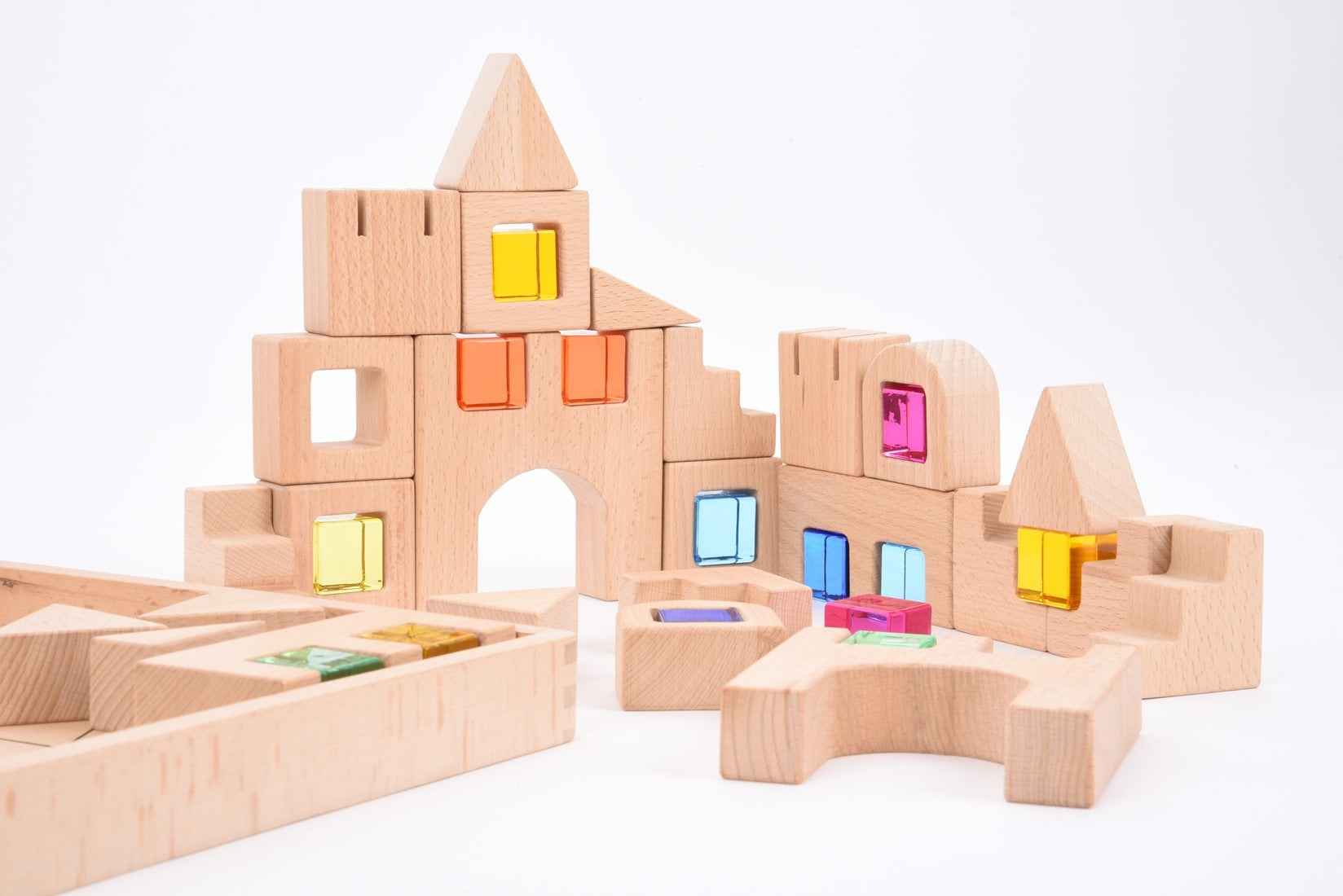 Tickit | Houten Bouwstenen Met Edelstenen