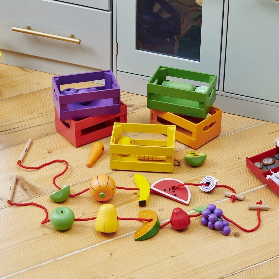 Tickit | Houten Sorteerkratten Voor Fruit En Groenten