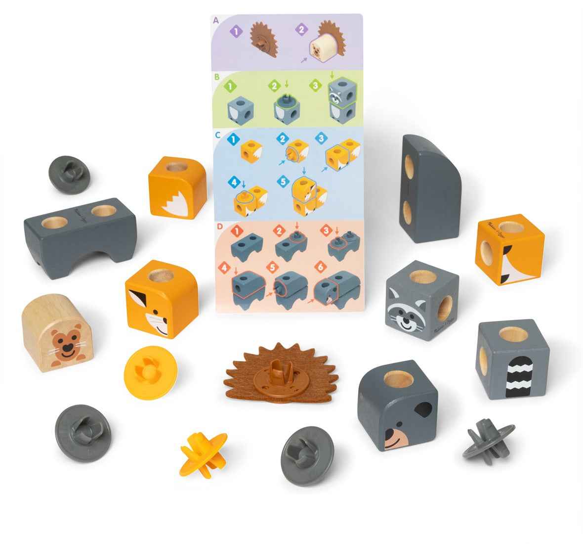 Melissa & Doug | blockables woodland friends playset 16pcs