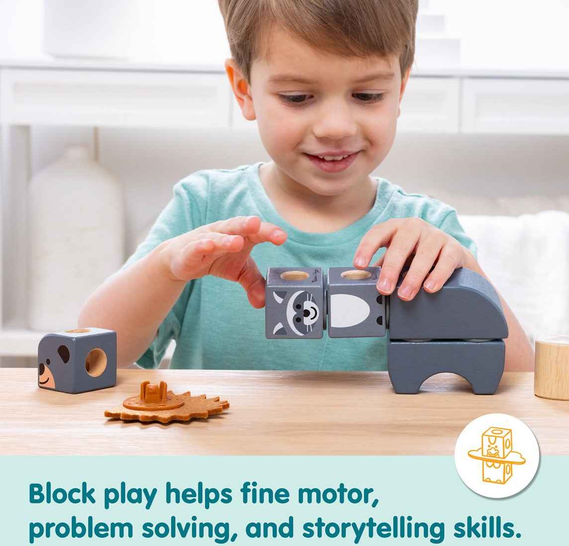 Melissa & Doug | blockables woodland friends playset 16pcs
