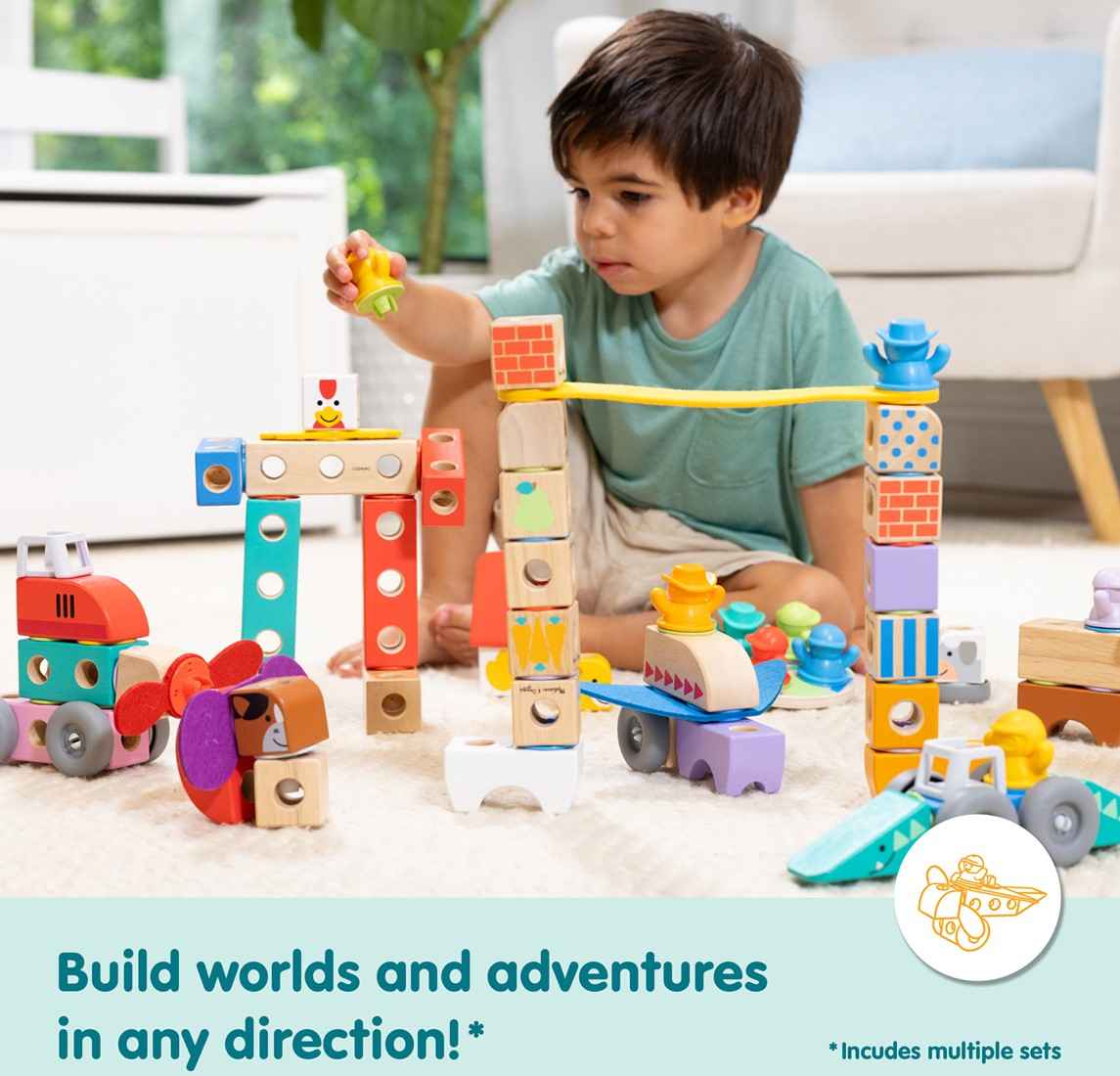 Melissa & Doug | blockables woodland friends playset 16pcs