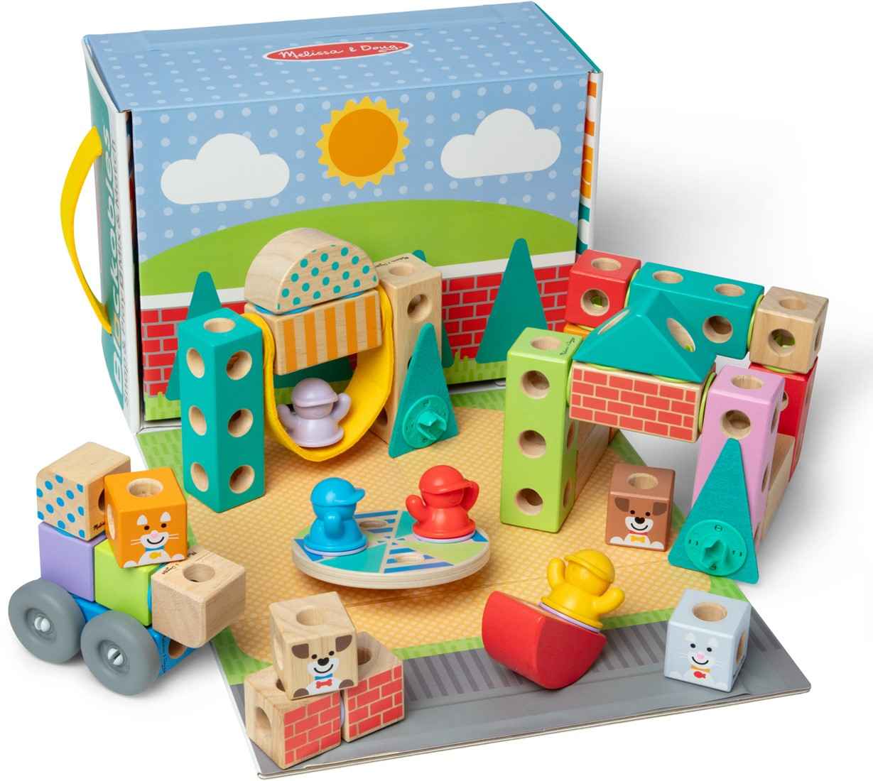 Melissa & Doug | blockables town playset 73pcs