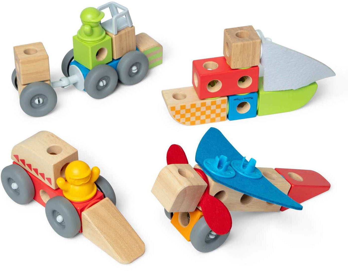 Melissa & Doug | blockables vehicles playset 54pcs