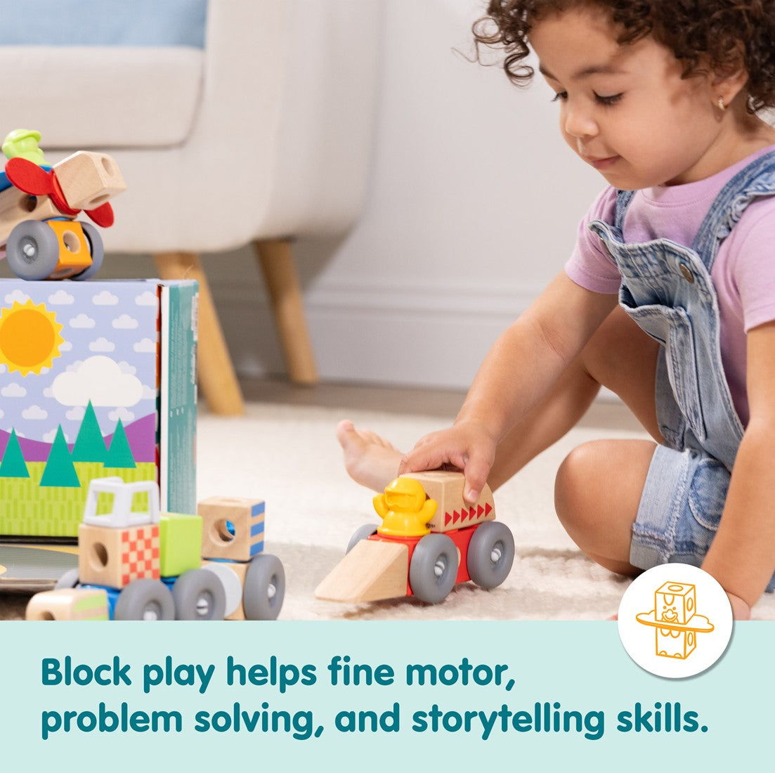 Melissa & Doug | blockables vehicles playset 54pcs