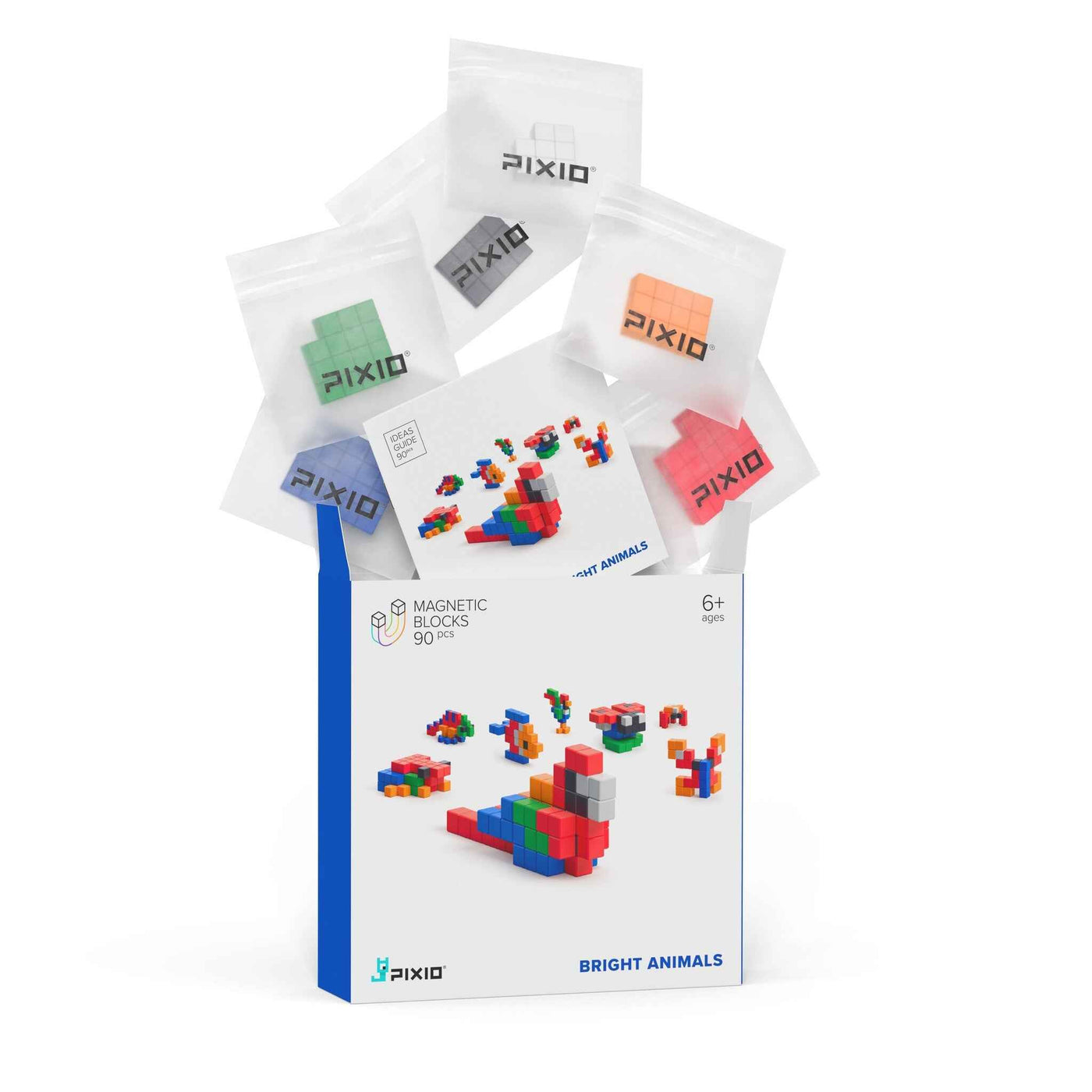 Pixio | Magnetische Blokken Story Series Bright Animals 90 Stuks