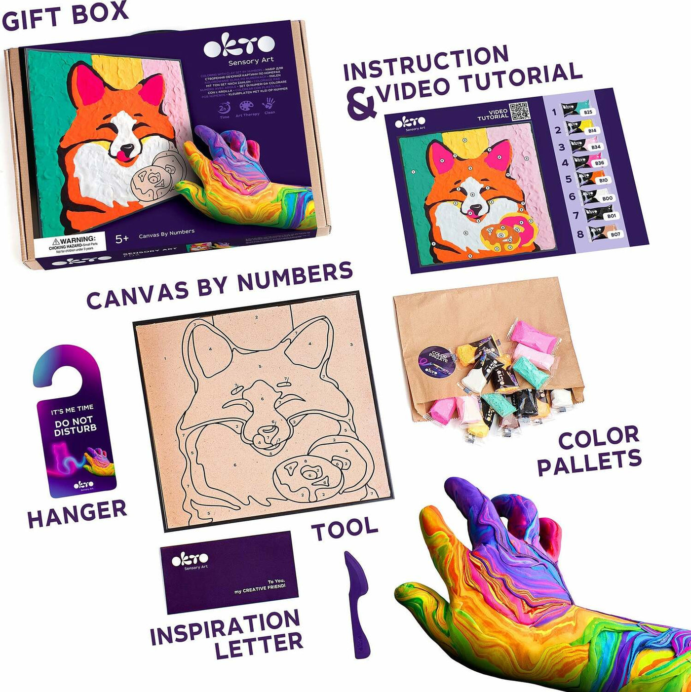Okto | Sensory Art Coloring By Numbers - Animals - Fox