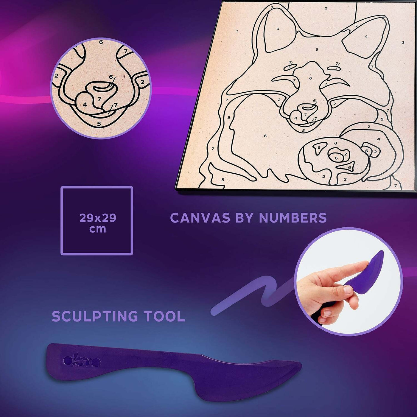 Okto | Sensory Art Coloring By Numbers - Animals - Fox