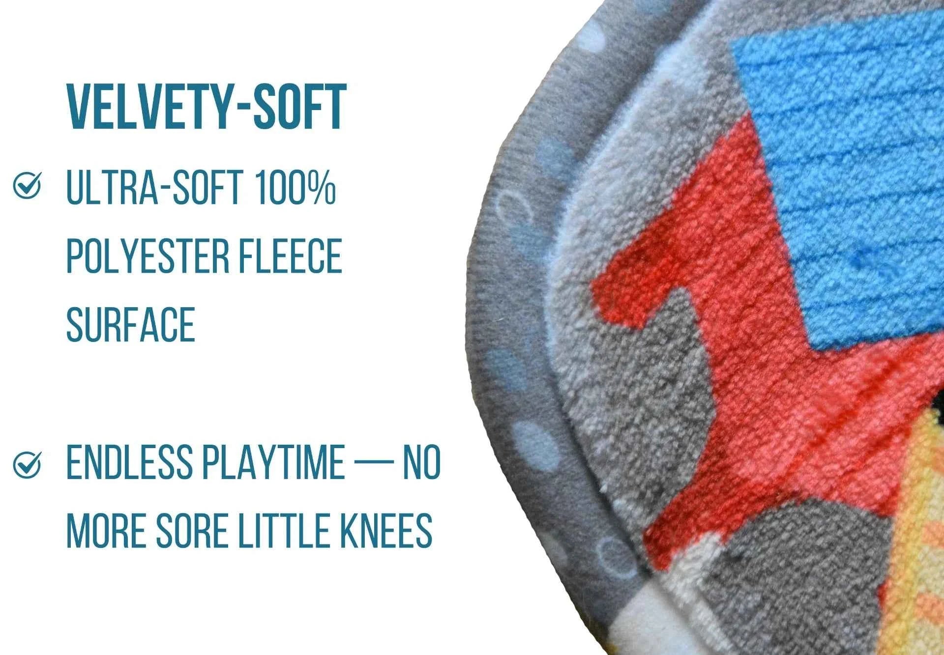 Mats & Joy | Speeltapijt Boerderij Straat Fleece 130x180cm