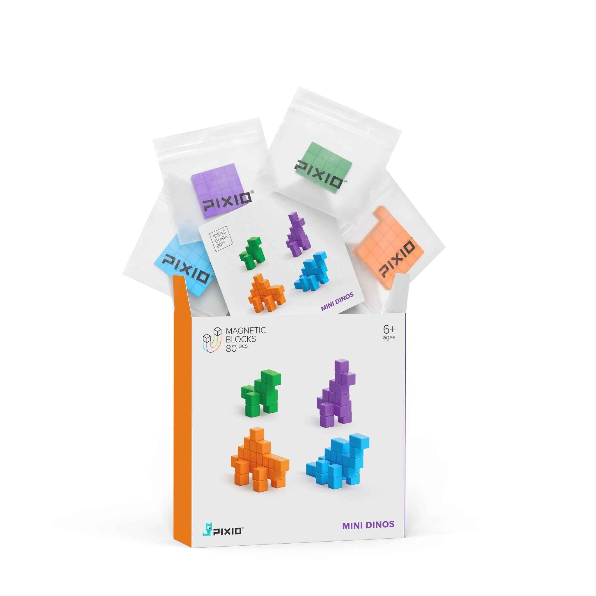 Pixio | Magnetische Blokken Story Series Mini Dinos 80 Stuks