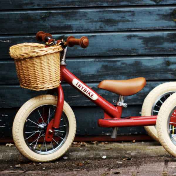 Bicycle basket - woven wicker basket - Trybike