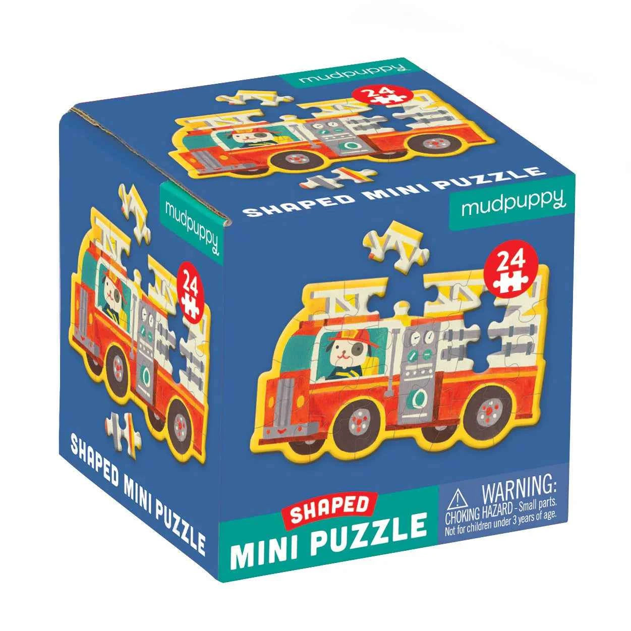 Mudpuppy | Brandweerwagen 24-Delige Mini-Puzzel In Vorm