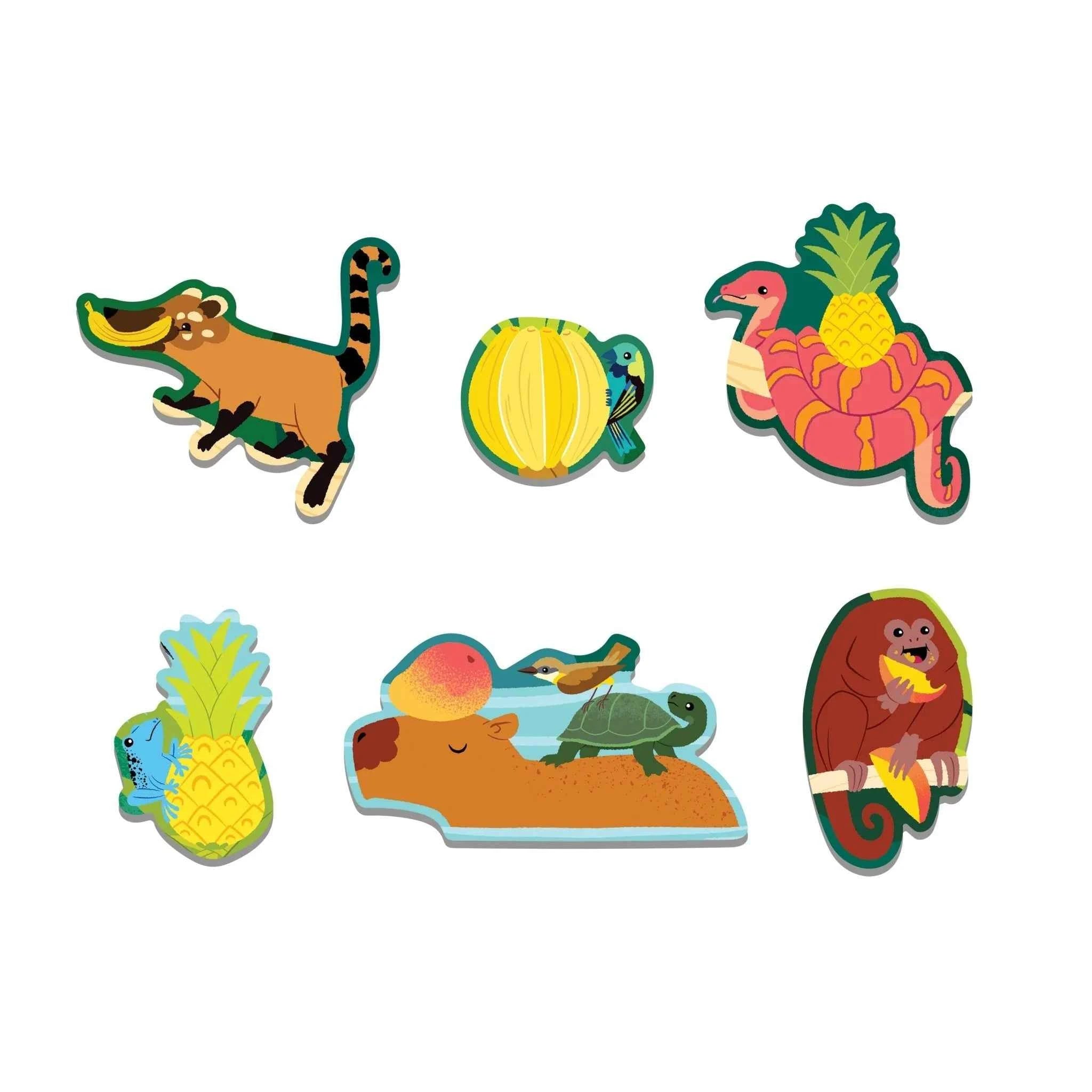 Mudpuppy |  Kras en Ruikpuzzel Fruity Jungle 60 Stuks