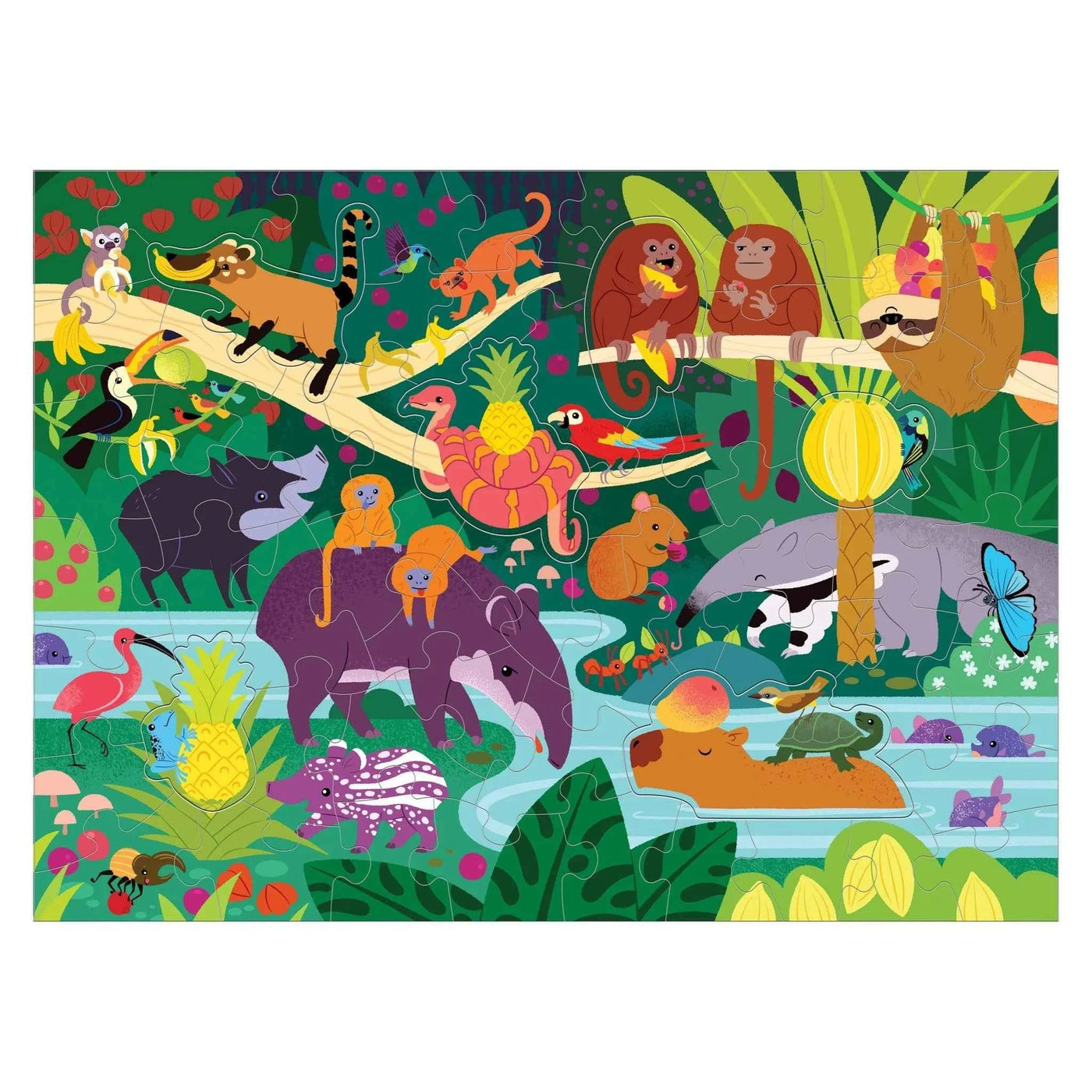 Mudpuppy |  Kras en Ruikpuzzel Fruity Jungle 60 Stuks