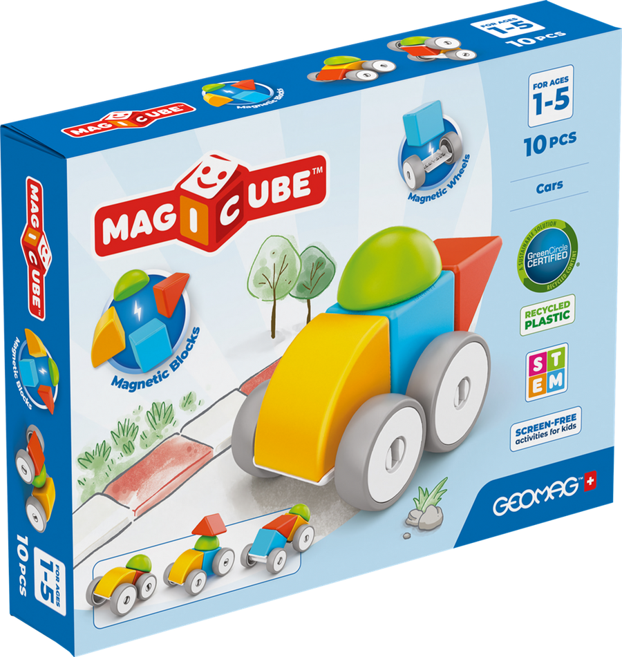 Geomag | Magicube Recycled Car Blocks 10 pieces