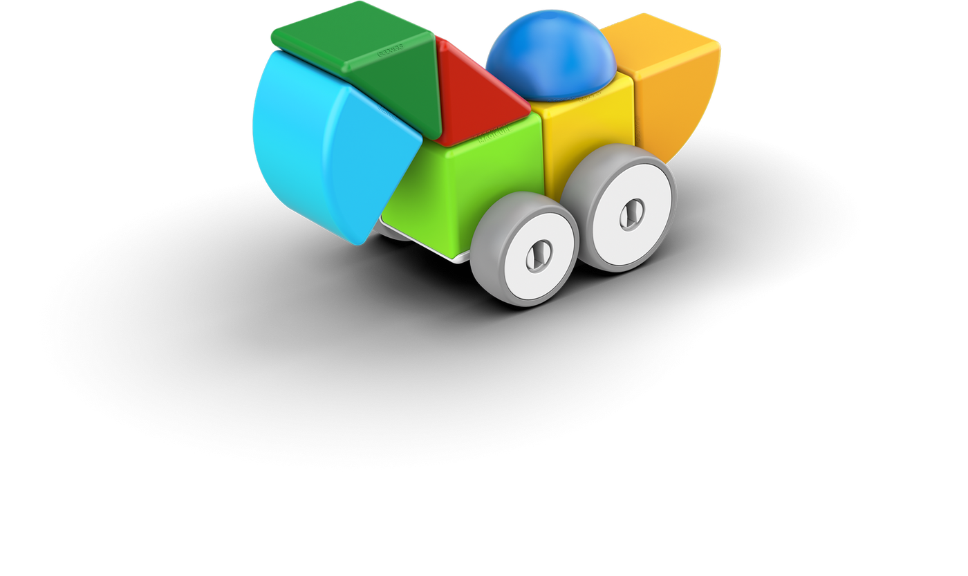 Geomag | Magicube Blokken Gerecyclede Auto's 13 Stuks