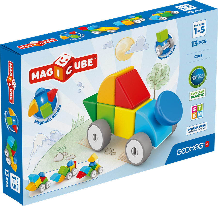 Geomag | Magicube Recycled Car Blocks 13 Pieces