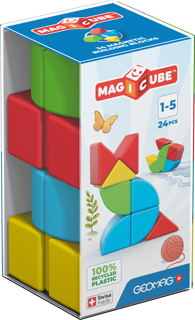 Geomag | Magicube Full-Color Recycled Crystal Blocks 24 pieces