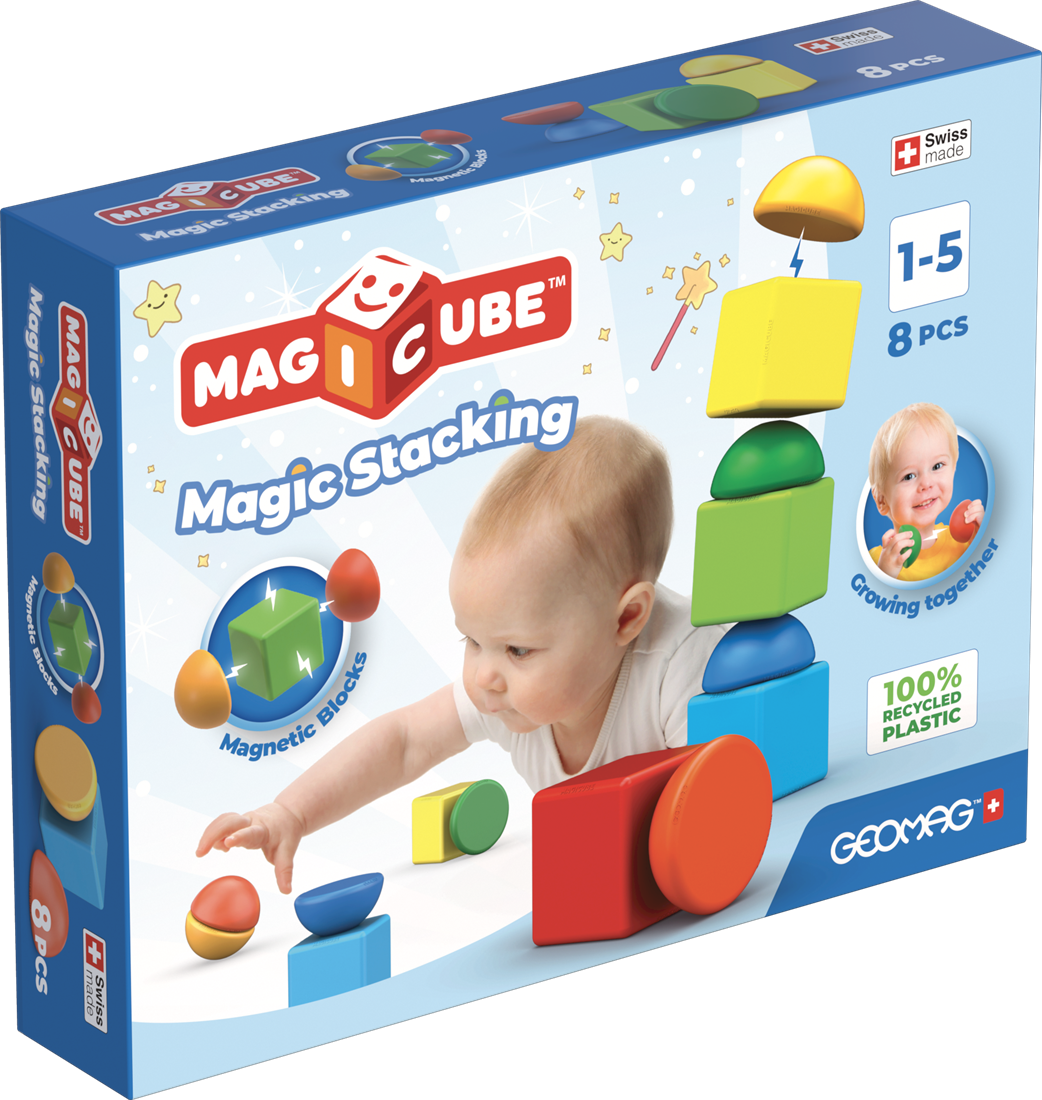 Geomag | Magicube Blokken Gerecycled Stapelen 8 Stuks