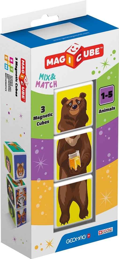 Geomag | Magicube Mix & Match Animals 3 Pieces