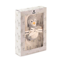 Steiff | Lio penguin grip toy with rattle and burp cloth gift set