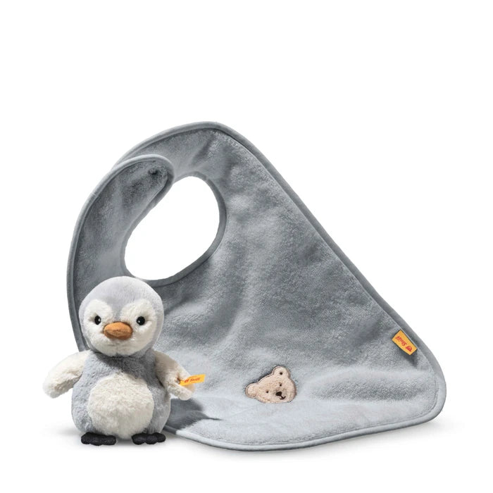 Steiff| Lio penguin with rattle and bib gift set
