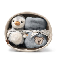 Steiff| Lio penguin with rattle and bib gift set