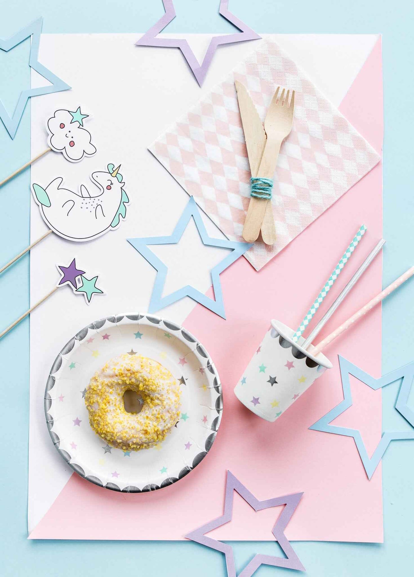 Party Deco Slinger Unicorn/Sterren