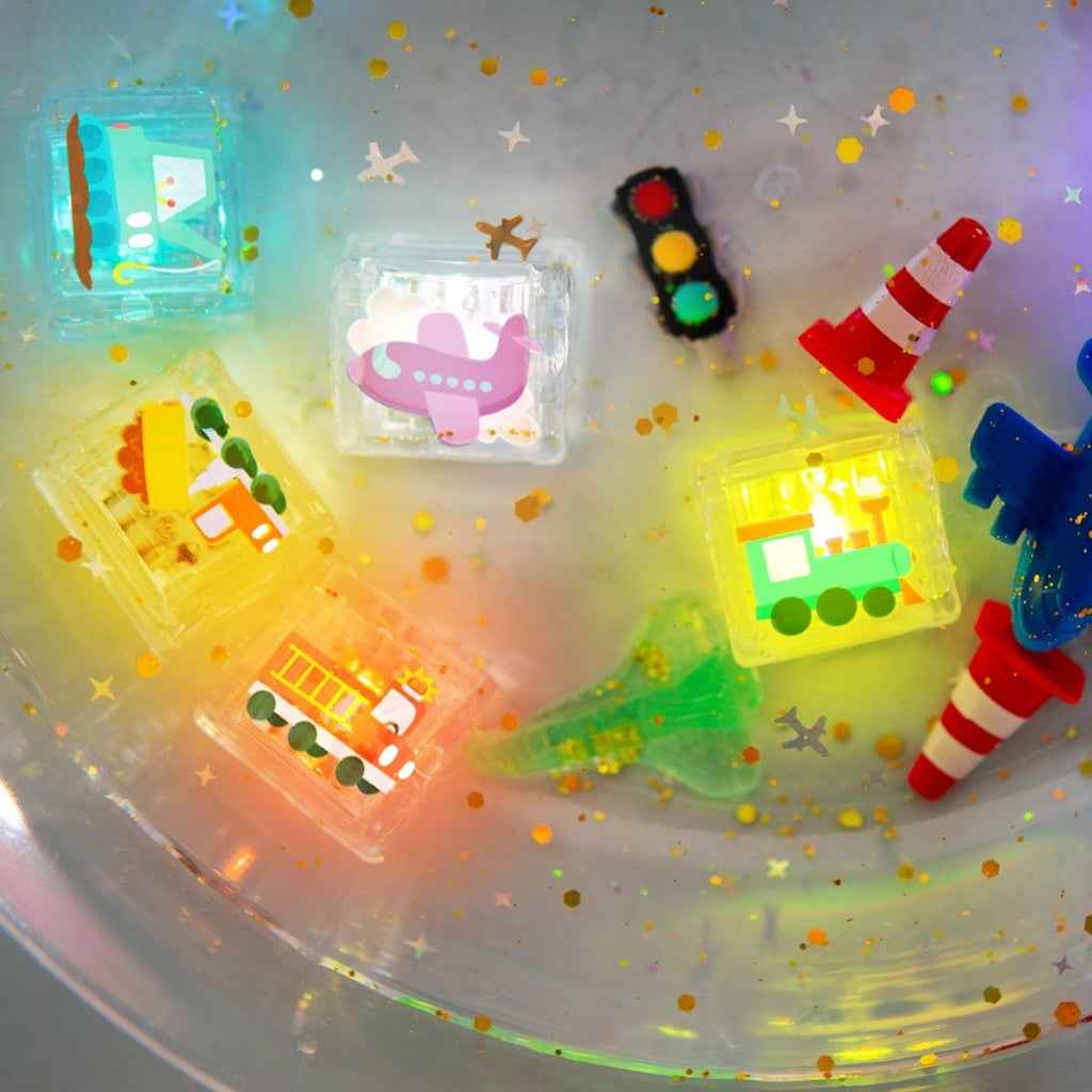Glo Pals | Badspeelgoed Light Up Cubes Auto 6-pack