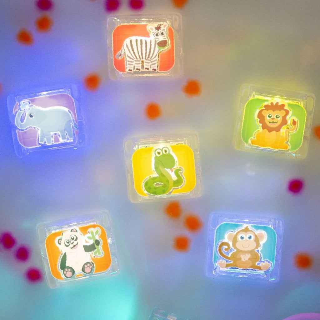 Glo Pals | Bath Toys Light Up Cubes Zoo 6-pack