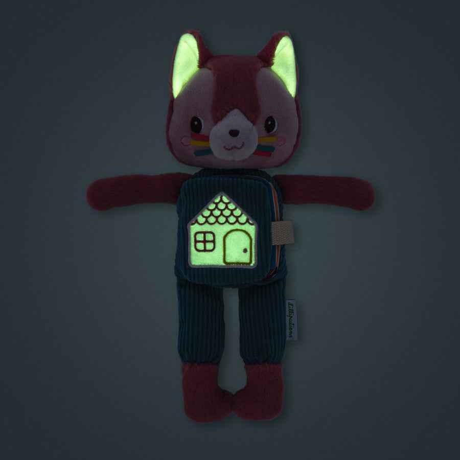 Lilliputiens | Jeanne De Kat Glow-In-The-Dark Pluche En Stoffen Boek