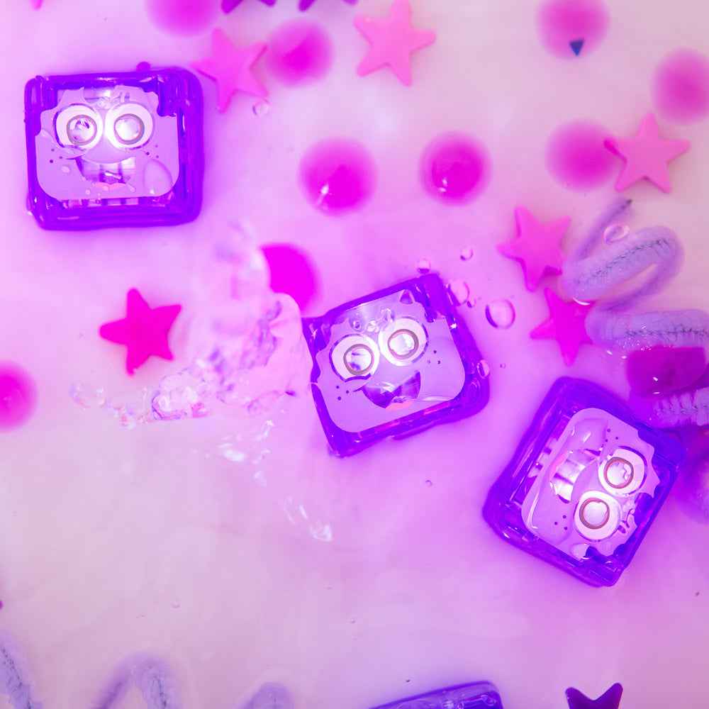 Glo Pals Lumi, Light Up Cubes, Paars, 4 Stuks