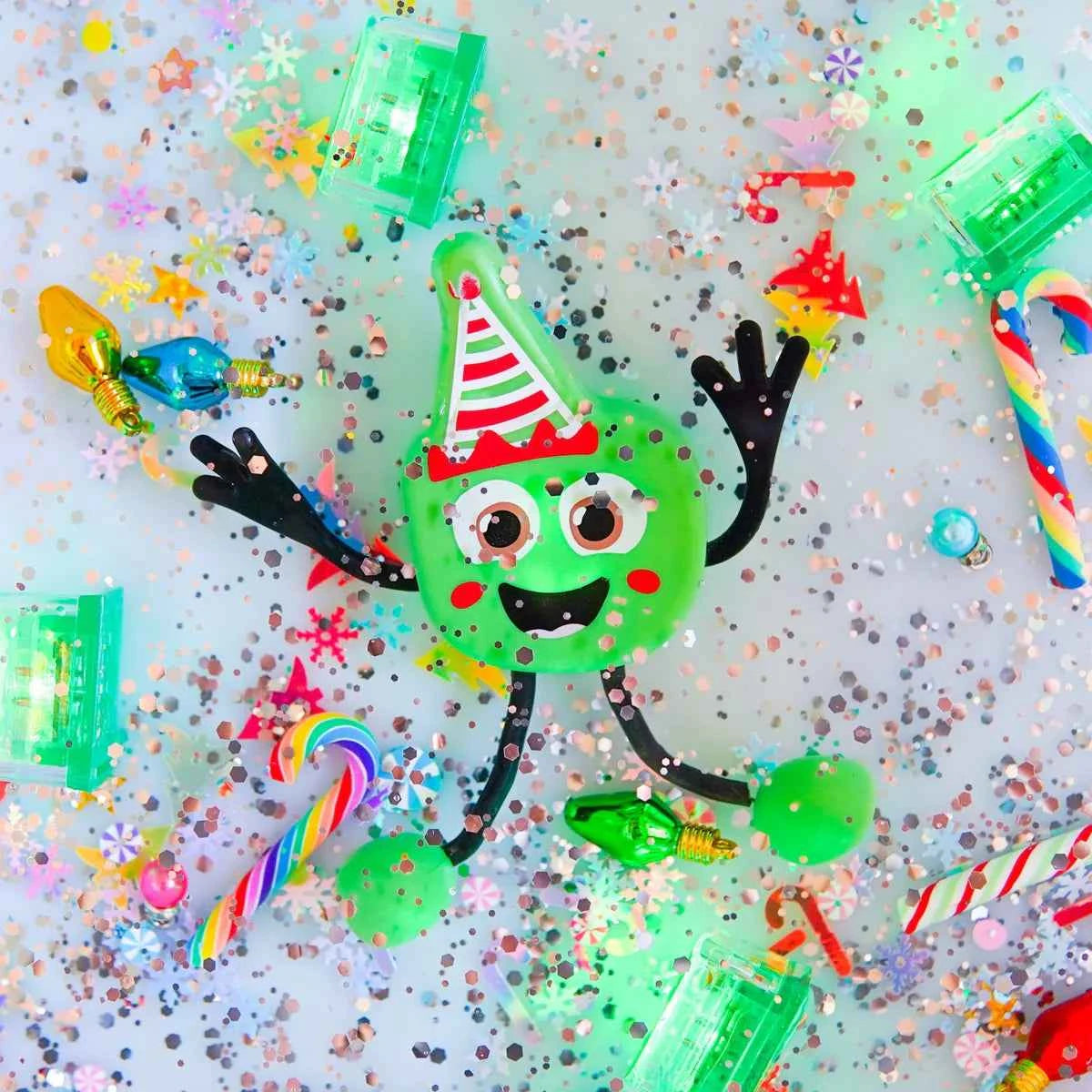 Glo Pals | Badspeelgoed Light Up Cubes Christmas Pal Limited edition 1 Figuur + 2 Cubes Groen +36M
