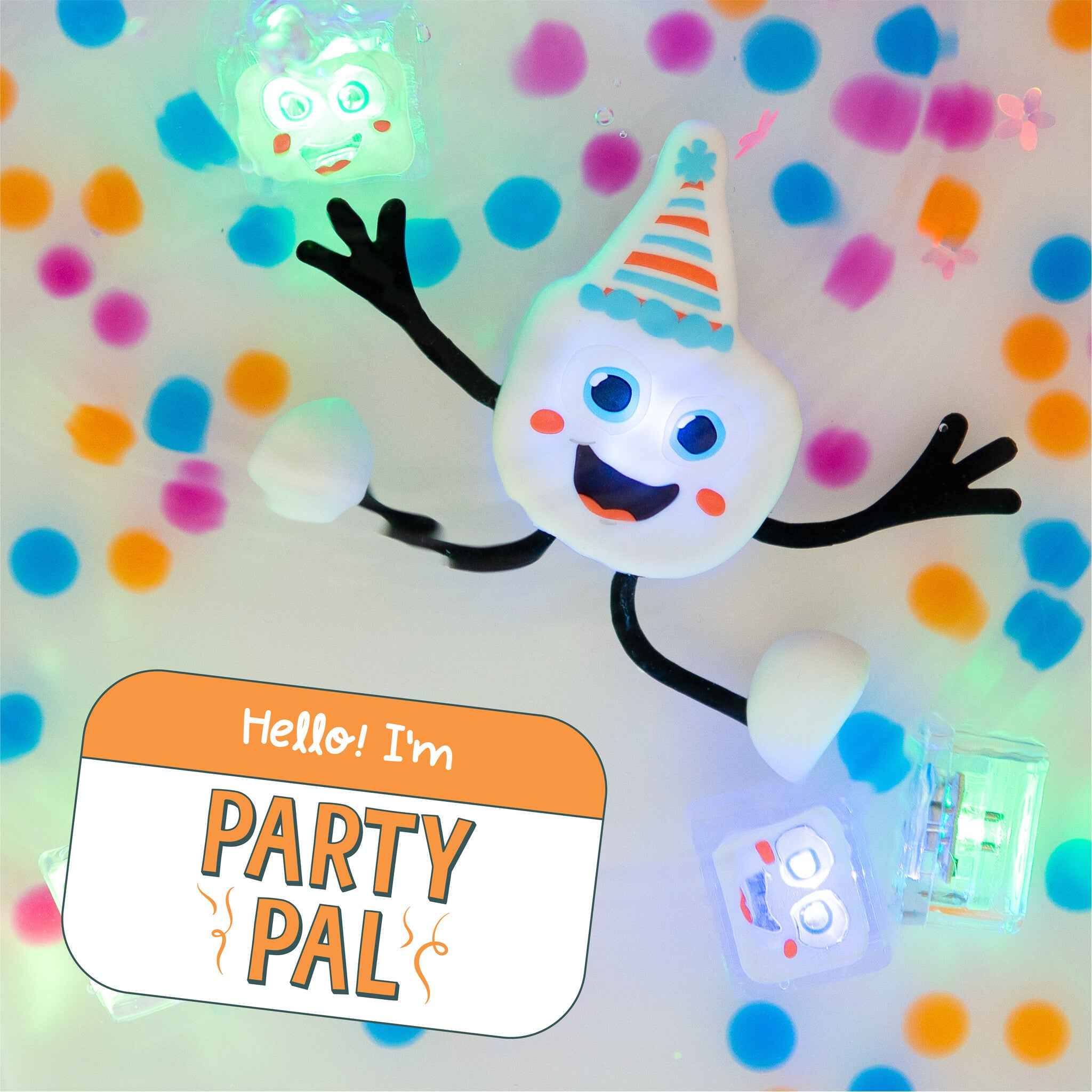 Glo Pals Party, light Up Cubes, Characters, wit, 1+2 stuks