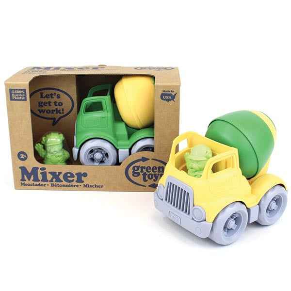 Green Toys yellow concrete mixer truck