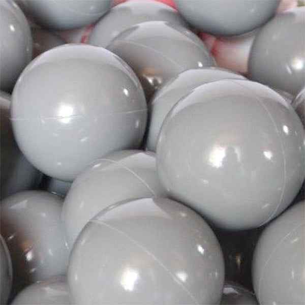 Ballenbad - ball pit - rond grijs - incl 200 ballen grijs-zwart-wit