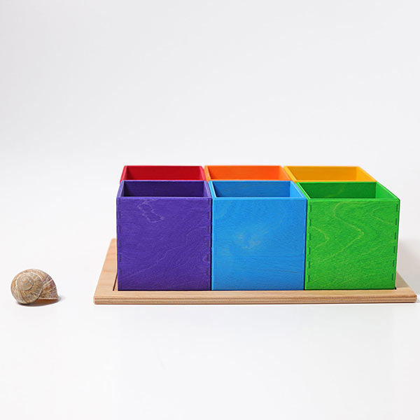 Grimm's | 6 sorteerbakjes in regenboogkleuren