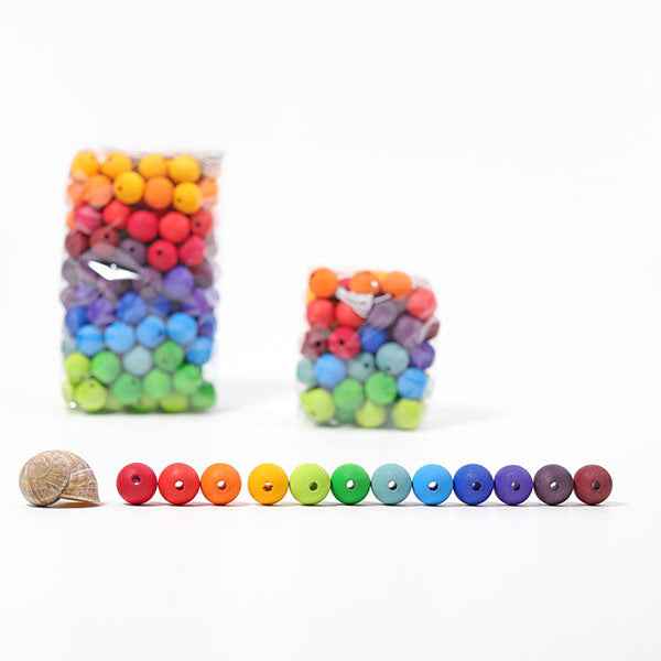 Grimm's 60 wooden rainbow beads