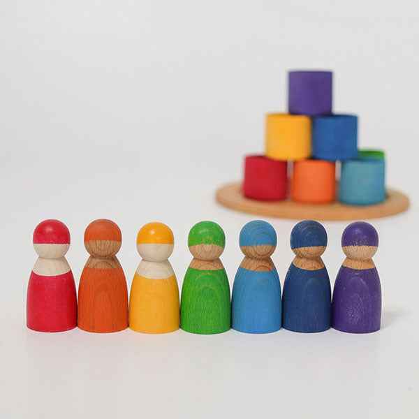 Grimm's seven rainbow friends in small bowls