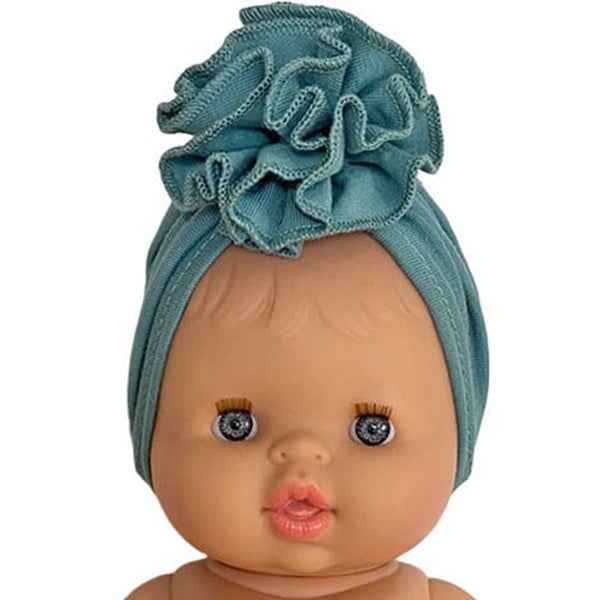 Fleur Turquoise Turban Headband - Minikane