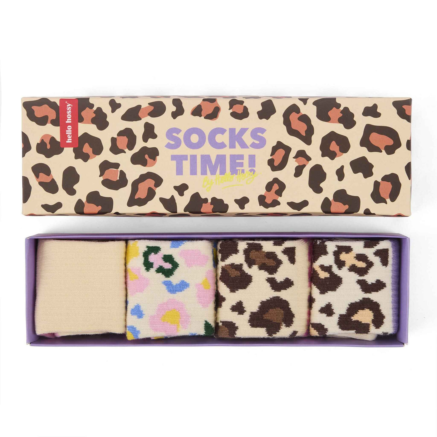 Hello Hossy | Leopard Print Socks 4-Pack