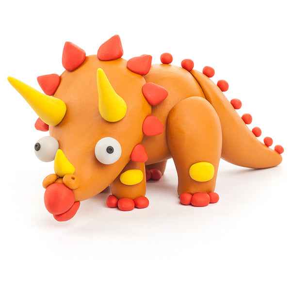 Hey Clay | Modeling Clay Dinosaurs - Triceratops