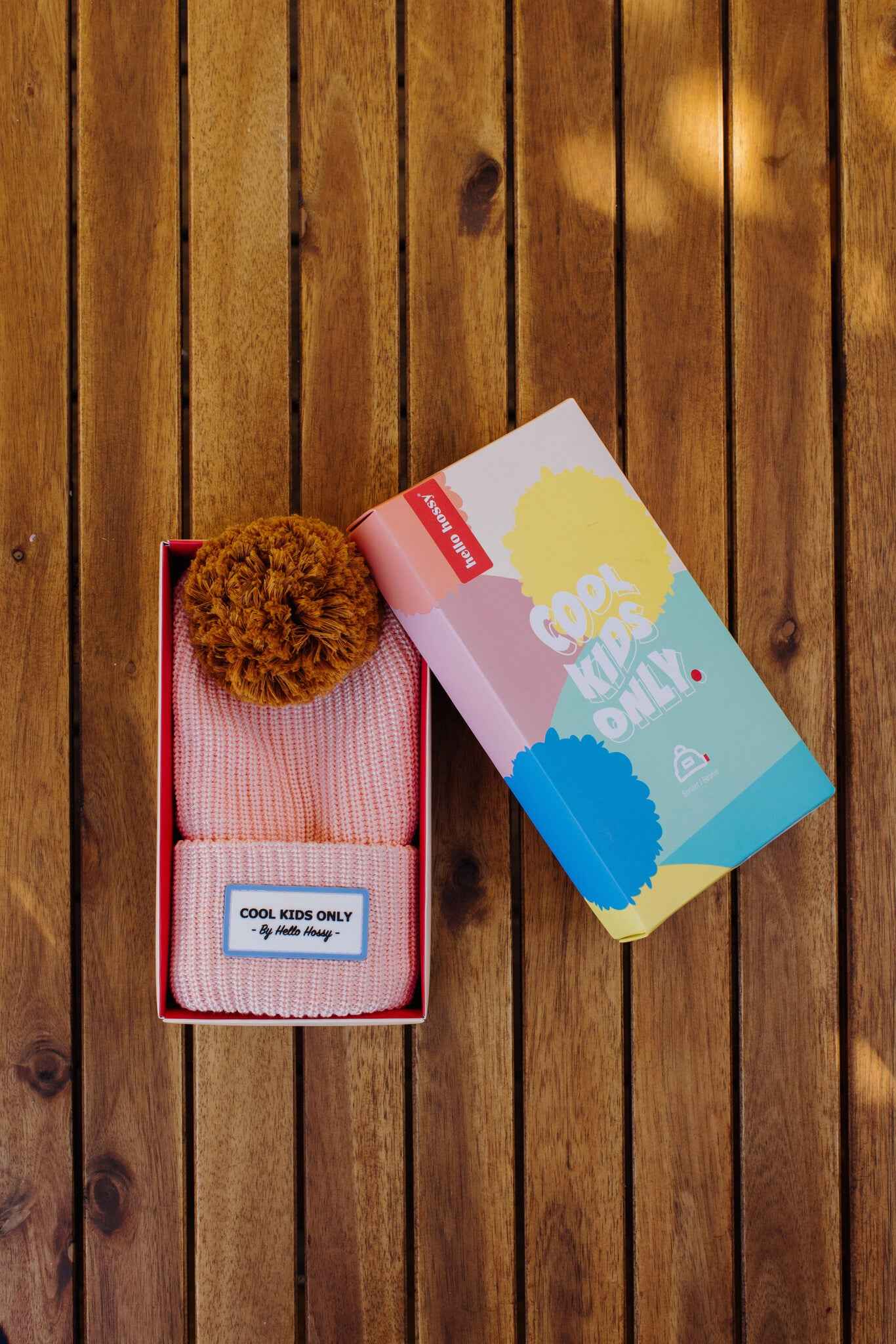 Hello Hossy Beanie Block Peachy