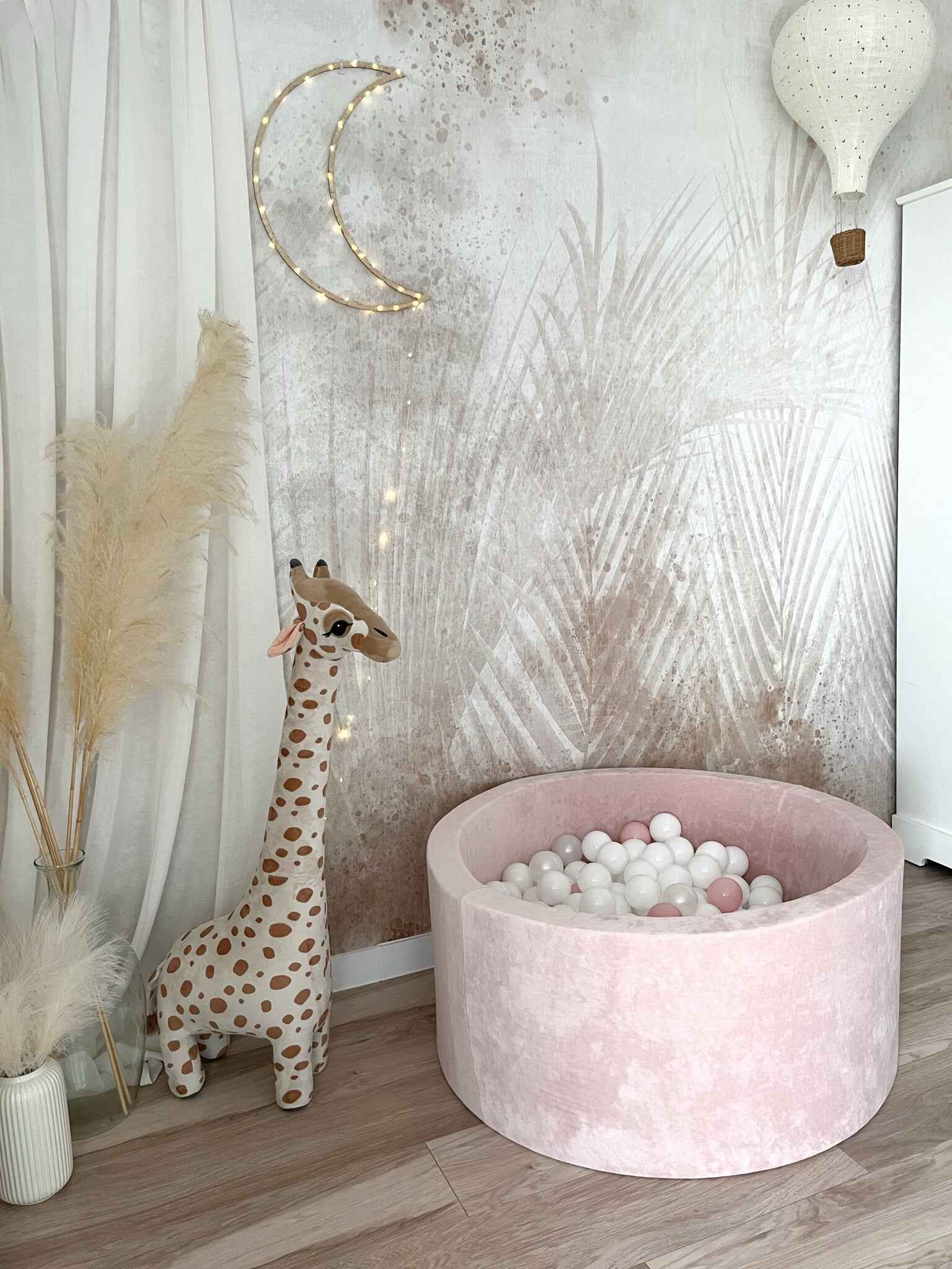 Moje | Ballenbad Soft Velvet - Light Pink 90x40 cm + Ballen