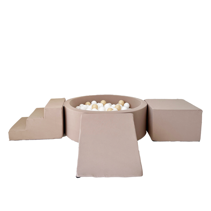 Moje | 3 Elementen + Ballenbad - Cotton Beige 90x30 cm + 200 Ballen