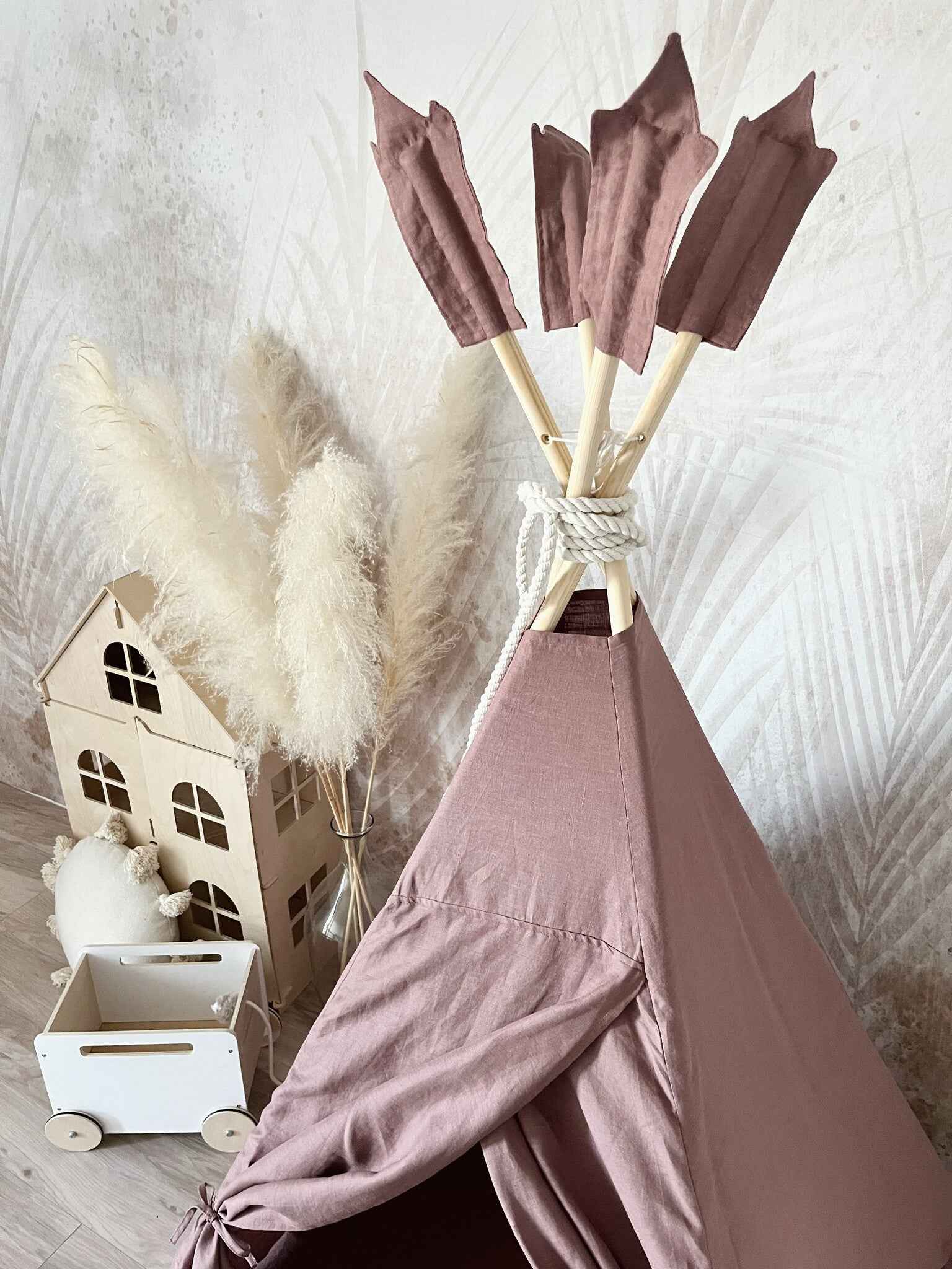 Moje | Tipi Tent - Marsala Linnen