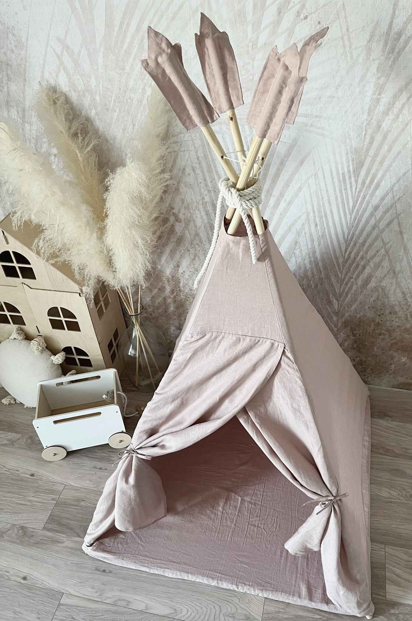 Moje | Tipi Tent - Powder Pink Linnen