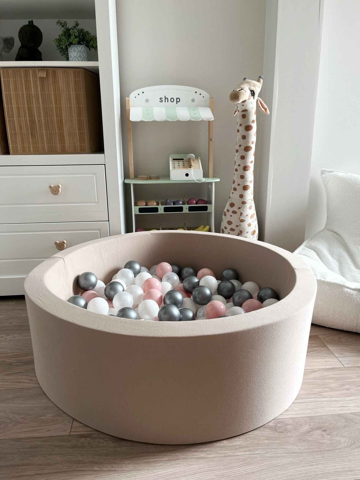 Moje | Bubble Bath Cotton - Beige 90x30 cm + Balls