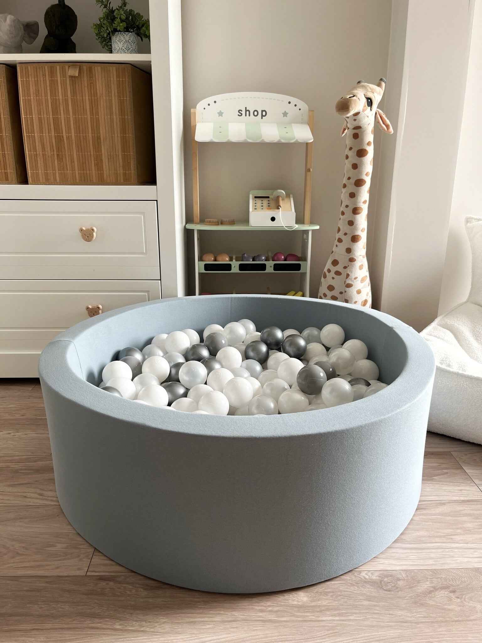 Moje | Cotton Bubble Bath - Blue 90x30 cm + Bath Balls